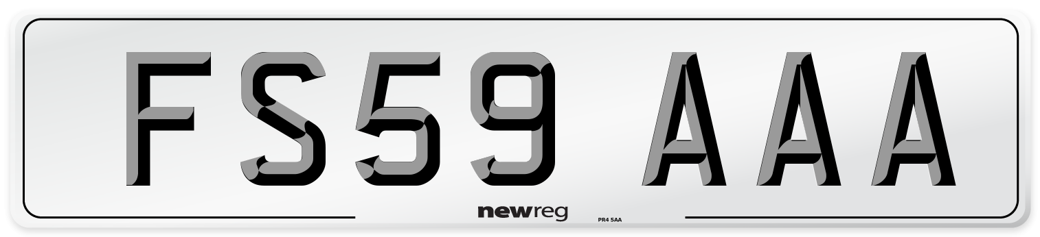 FS59 AAA Number Plate from New Reg
